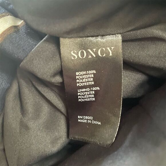 SONCY Jumpsuit Overall Blue/Orange Stripe Plus Size 2 Cross Strap Adjustable NWT - Picture 8 of 11